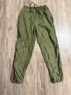 Givenchy Olive Green Drawstring Track Joggers